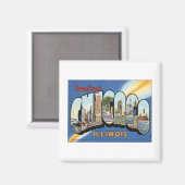 Greetings uit Chicago Illinois Magneet (Voorkant / Achterkant)