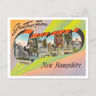 Greetings uit Concord, New Hampshire Travel Briefkaart