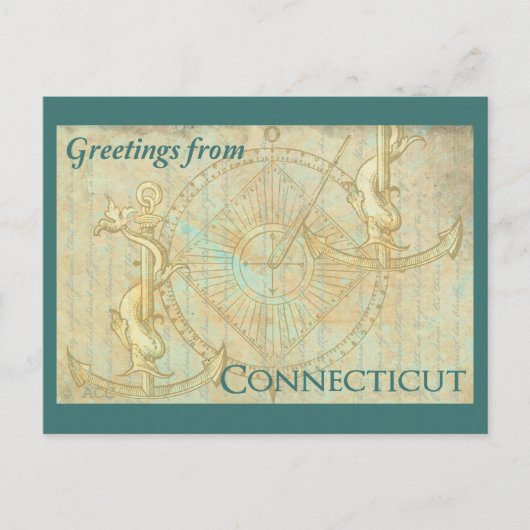 Greetings uit Connecticut Briefkaart (Voorkant)