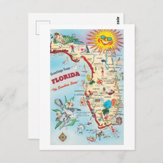 Greetings uit de Briefkaarten van Florida (Voorkant / Achterkant)