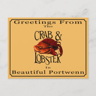 Greetings uit de krab en de kreeft briefkaart