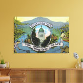 Greetings uit de staat van de Pijnboom, Schilderac Canvas Afdruk (Insitu (Woonkamer))