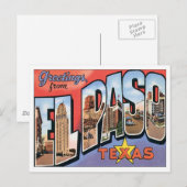 Greetings uit EL Paso, Texas Briefkaart (Voorkant / Achterkant)