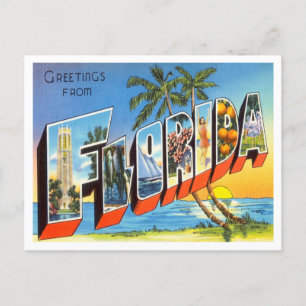 Greetings uit Florida Vintage Travel Briefkaart