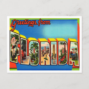 Greetings uit Florida Vintage Travel Briefkaart
