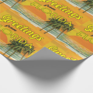 Greetings uit Florida zonsondergang Cadeaupapier