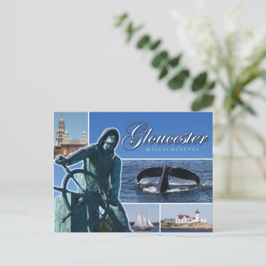 Greetings uit Gloucester, MA Briefkaart (Staand voorkant)