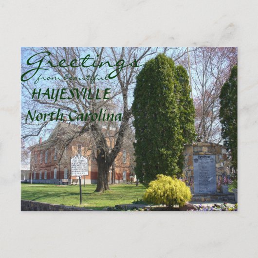 Greetings uit Hayesville, North Carolina Briefkaart (Voorkant)