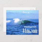 Greetings uit het Briefkaart Hawaii Surfer (Voorkant / Achterkant)