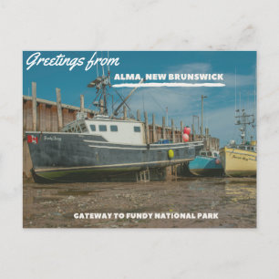 Greetings uit het nationaal park Alma NB en Fundy Briefkaart