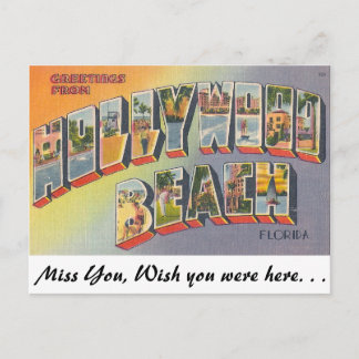 Greetings uit Hollywood Beach, Florida Briefkaart