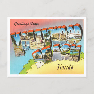 Greetings uit Hollywood Beach, Florida Travel Briefkaart