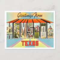 Greetings uit Houston, Texas Vintage Travel