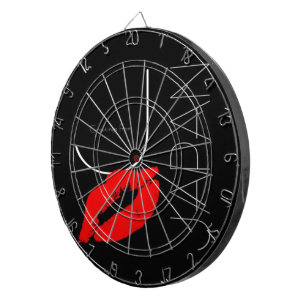 Greetings uit Japan Red Lipstick Kiss Black Dartbord