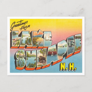 Greetings uit Lake Sunapee, New Hampshire Travel Briefkaart
