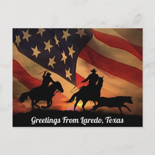 Greetings uit Laredo, Briefkaart Texas (Voorkant)