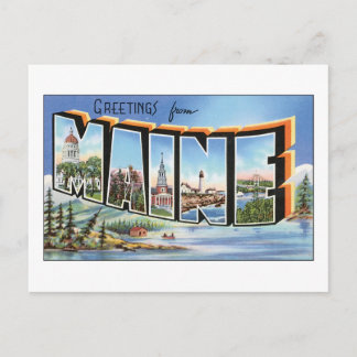 Greetings uit Maine Briefkaart