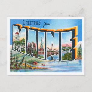 Greetings uit Maine Briefkaart