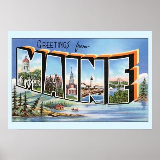 Greetings uit Maine Poster (Voorkant)