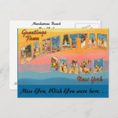 Greetings uit Manhattan Beach Briefkaart (Voorkant / Achterkant)