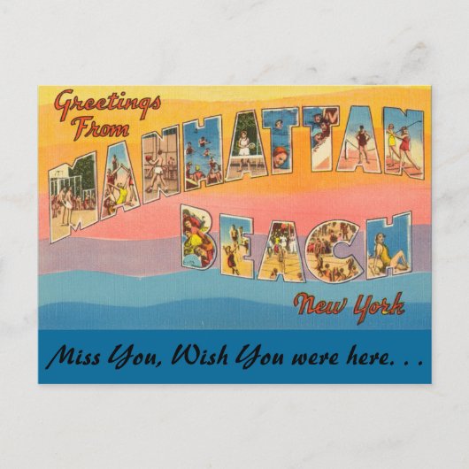 Greetings uit Manhattan Beach Briefkaart (Voorkant)