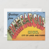 Greetings uit Minneapolis Briefkaart (Voorkant / Achterkant)