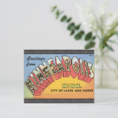 Greetings uit Minneapolis Minn., Briefkaart (Staand voorkant)