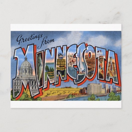 Greetings uit Minnesota Briefkaart (Voorkant)