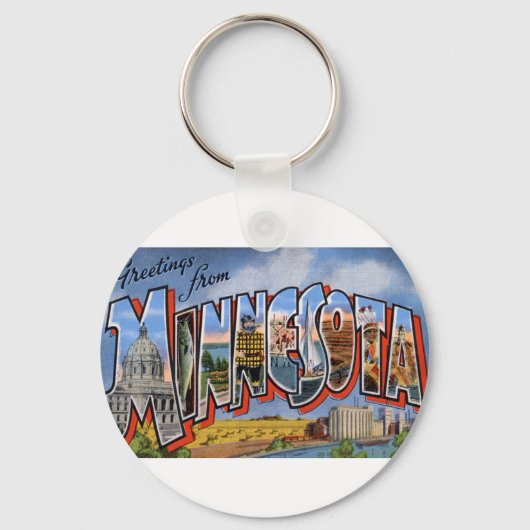 Greetings uit Minnesota Sleutelhanger (Voorkant)