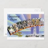 Greetings uit Nebraska Briefkaart (Voorkant / Achterkant)