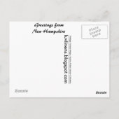Greetings uit New Hampshire Briefkaart (Achterkant)