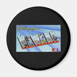 Greetings uit Newark New Jersey Magneet