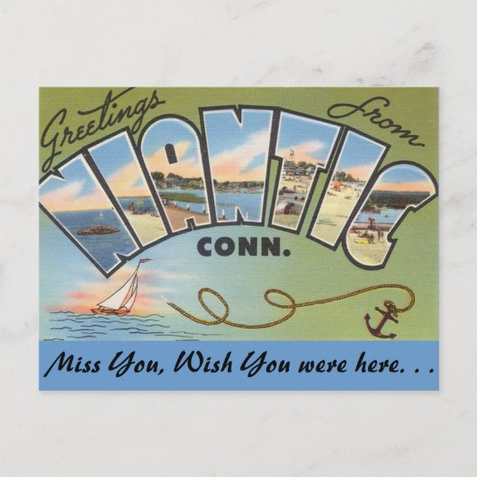 Greetings uit Niantic Briefkaart (Voorkant)