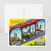 Greetings uit Ohio Vintage Travel Briefkaart (Voorkant / Achterkant)