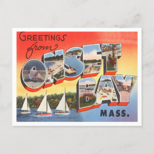 Greetings uit Onset Bay, Massachusetts Travel Briefkaart