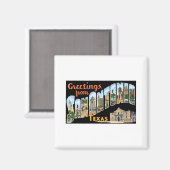 Greetings uit San Antonio Texas Magneet (Voorkant / Achterkant)