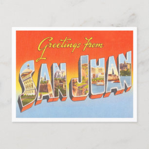 Greetings uit San Juan, Puerto Rico Travel Briefkaart