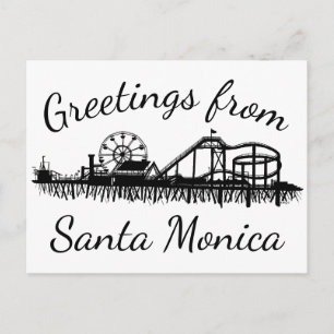 Greetings uit Santa Monica California CA Pier Briefkaart