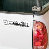 Greetings uit Santa Monica California CA Pier Bumpersticker (Op Truck)