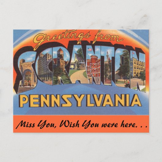Greetings uit Scranton Briefkaart (Voorkant)