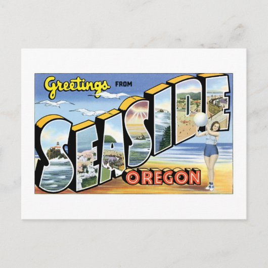 Greetings uit Seaside Briefkaart (Voorkant)
