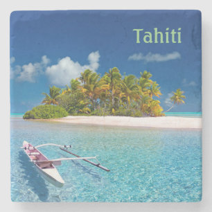 Greetings uit Tahiti Stenen Onderzetter