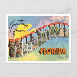 Greetings uit Tallahassee, Florida Vintage Travel Briefkaart