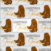 Greetings uit Texas Cowboy Boots Stof (Delen)