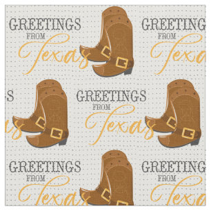 Greetings uit Texas Cowboy Boots Stof