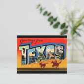 Greetings uit Texas Travel Briefkaart (Staand voorkant)