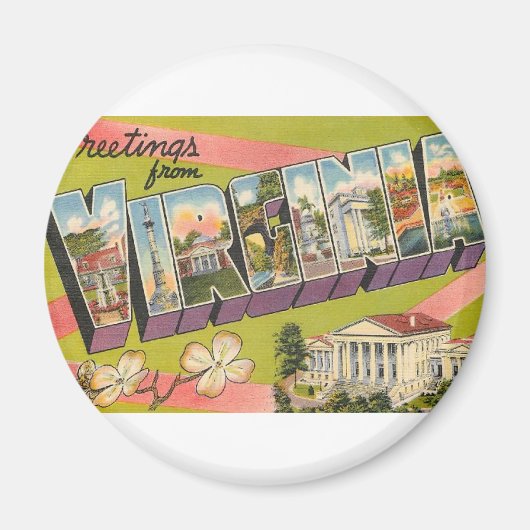 Greetings uit Virginia Magneet (Voorkant)