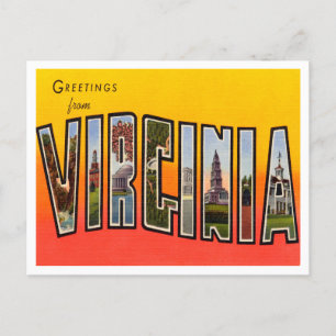 Greetings uit Virginia Vintage Travel Briefkaart