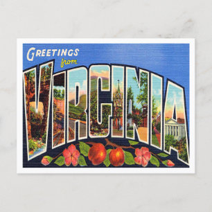 Greetings uit Virginia Vintage Travel Briefkaart