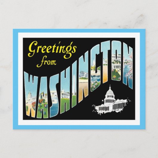 Greetings uit Washington D.C.  Briefkaart (Voorkant)